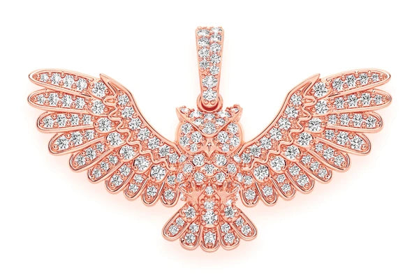 Erkals Jewellers Owl Pendant 18K Gold Diamond 0.75ctw