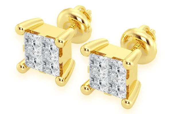Erkals Jewellers Quad Stud Earrings 18K Gold 0.25ctw