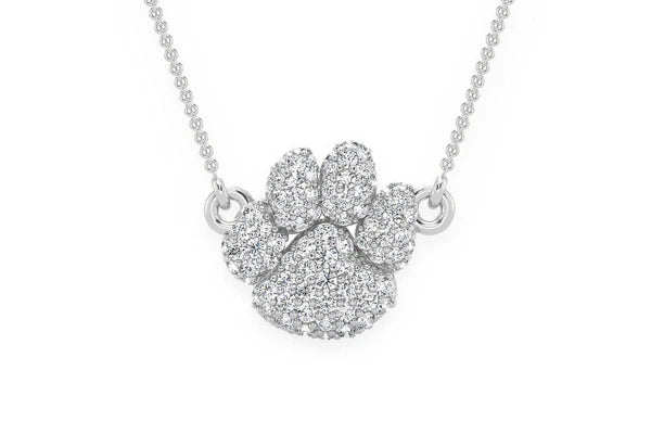 Erkals Jewellers Bubbly Dog Paw Pendant 18K Gold Diamond 0.35ctw
