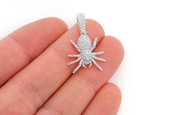 0.70ct Diamond Spider Pendant 14K Solid Gold