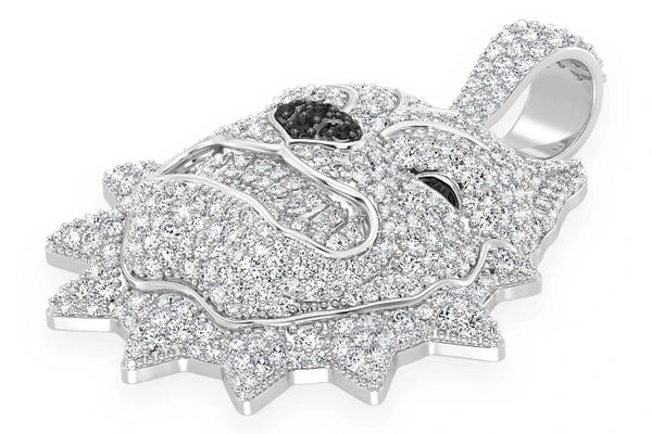 Erkals Jewellers Spike Pitbull Pendant 18K Gold Diamond 3.00ctw