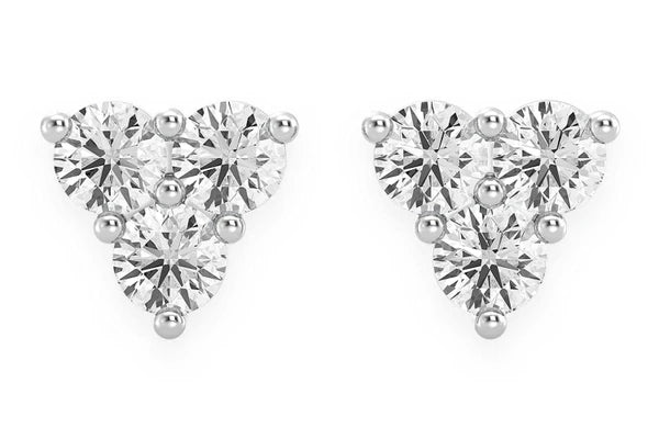 Erkals Jewellers Triangle Stud Earrings 18K Gold 0.20ctw