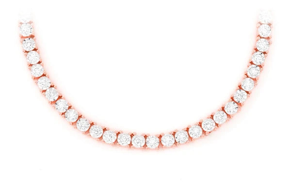 Erkals Jewellers 6pt Miracle Set Diamond Tennis Necklace 18K Gold 8.95ctw