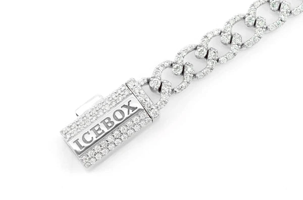 Erkals Jewellers Elongated Miami Cuban Diamond Bracelet 6mm 18K Gold 3.75ctw