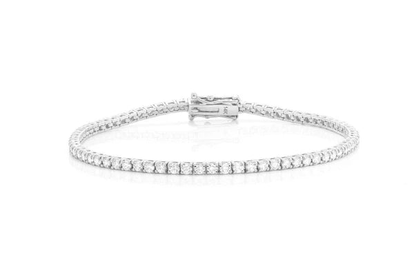 Erkals Jewellers 4pt Prong Set Diamond Tennis Bracelet 18K Gold 3.75ctw