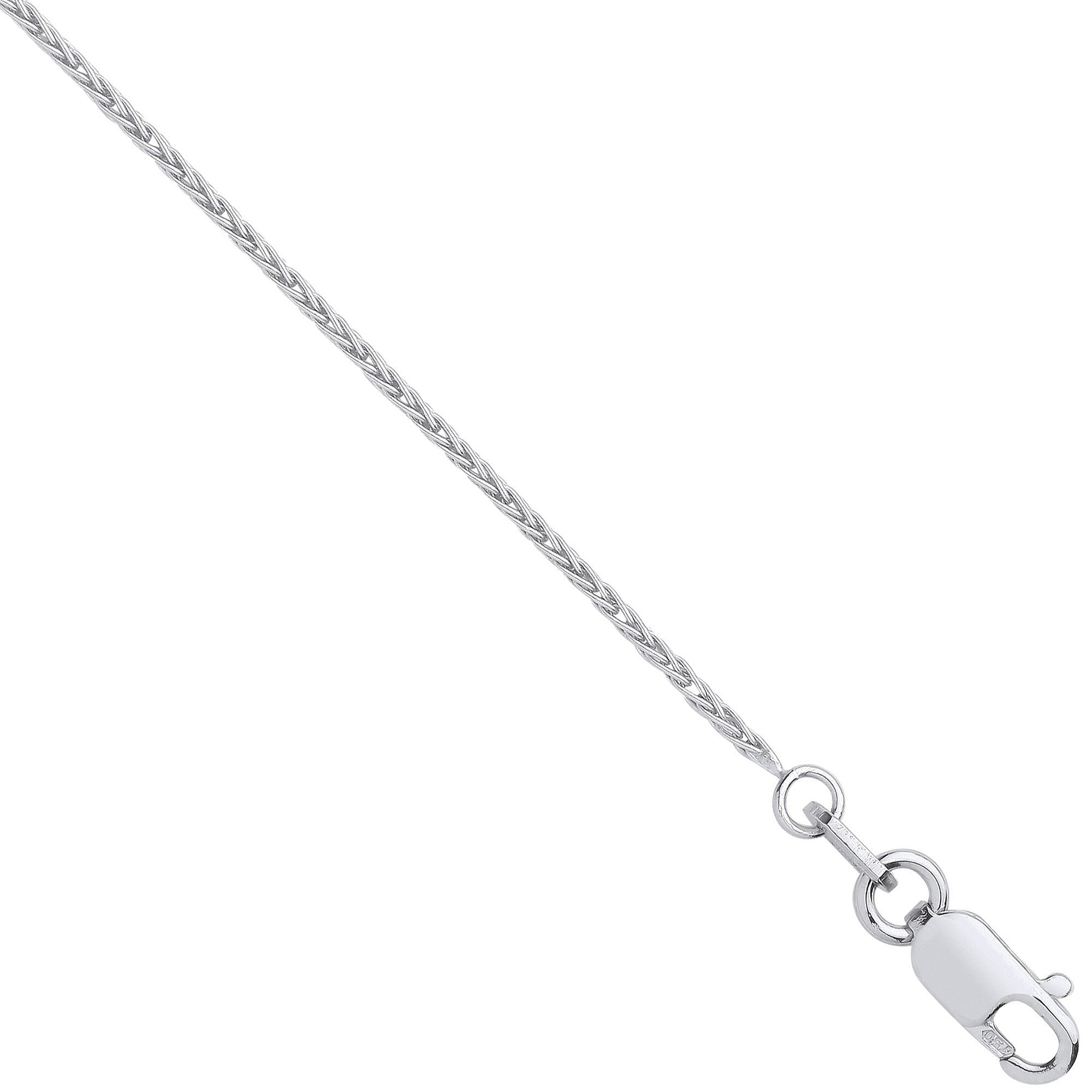18ct W/G 1.0mm Spiga Chain
