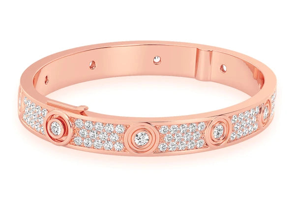 Erkals Jewellers Full Diamond Eternity Diamond Bangle 18K Solid Gold 6.05ctw