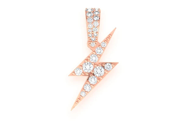 Erkals Jewellers Lightning Bolt Pendant 18K Gold Diamond 0.50ctw