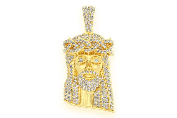 18K Jesus Pendant 1.50ctw VS Diamond