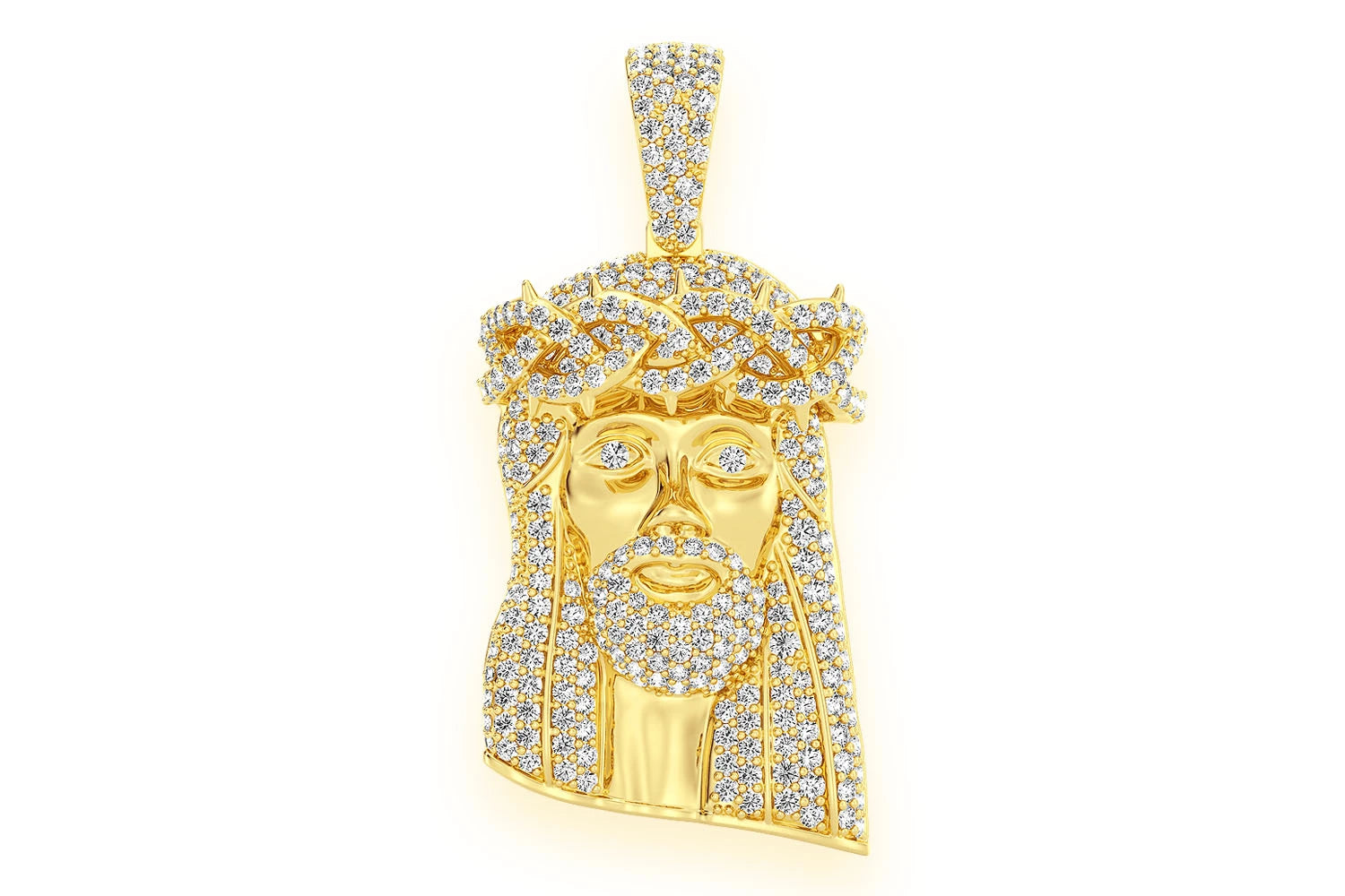 18K Jesus Pendant 1.50ctw VS Diamond