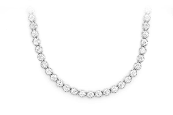 Erkals Jewellers 10pt Crown Set Diamond Tennis Necklace 18K Gold 12.50ctw