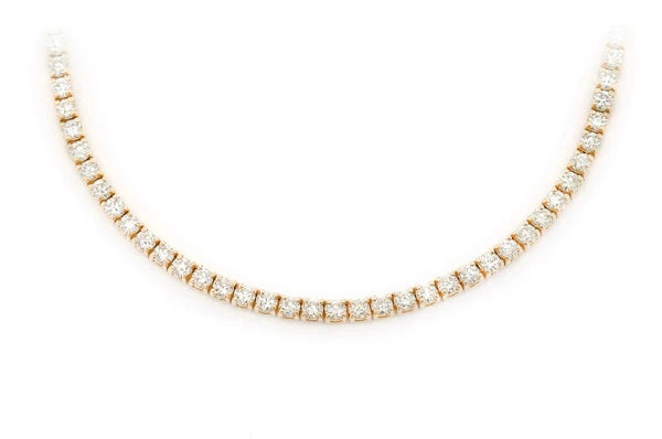 Erkals Jewellers 6pt Prong Set Diamond Tennis Necklace 18K Gold 10.50ctw