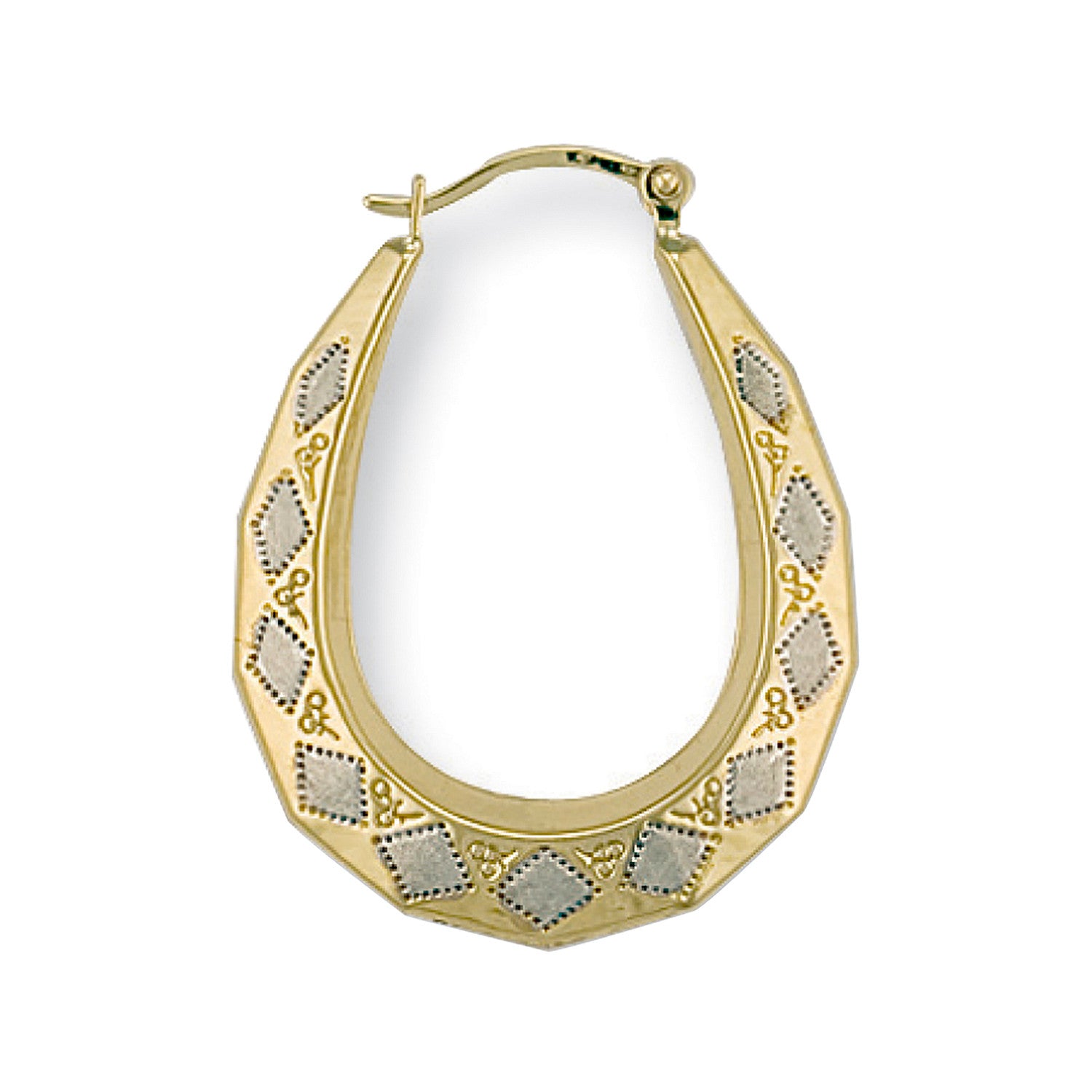 W & Y/G D/C Oval Earrings