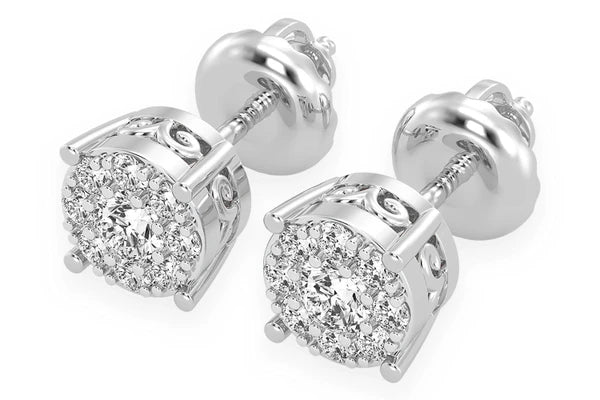 Erkals Jewellers Mosaic Stud Earrings 18K Gold 0.25ctw
