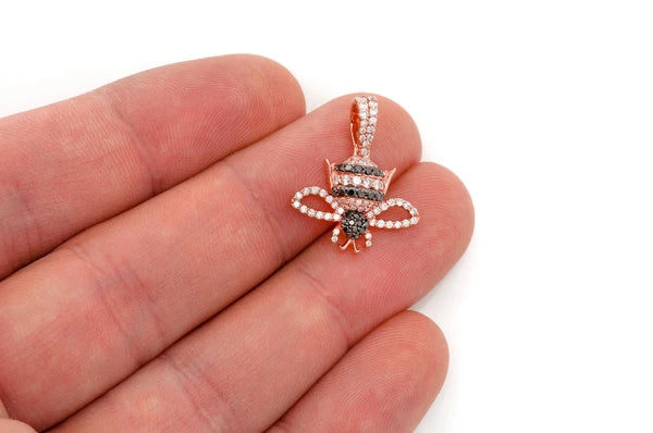 Erkals Jewellers Bumble Bee Pendant 18K Gold Diamond 0.50ctw
