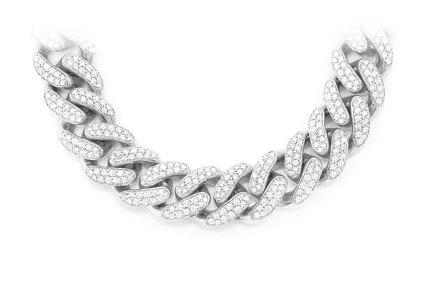 Erkals Jewellers 18mm Miami Cuban Diamond Necklace 18K Gold 37.00ctw
