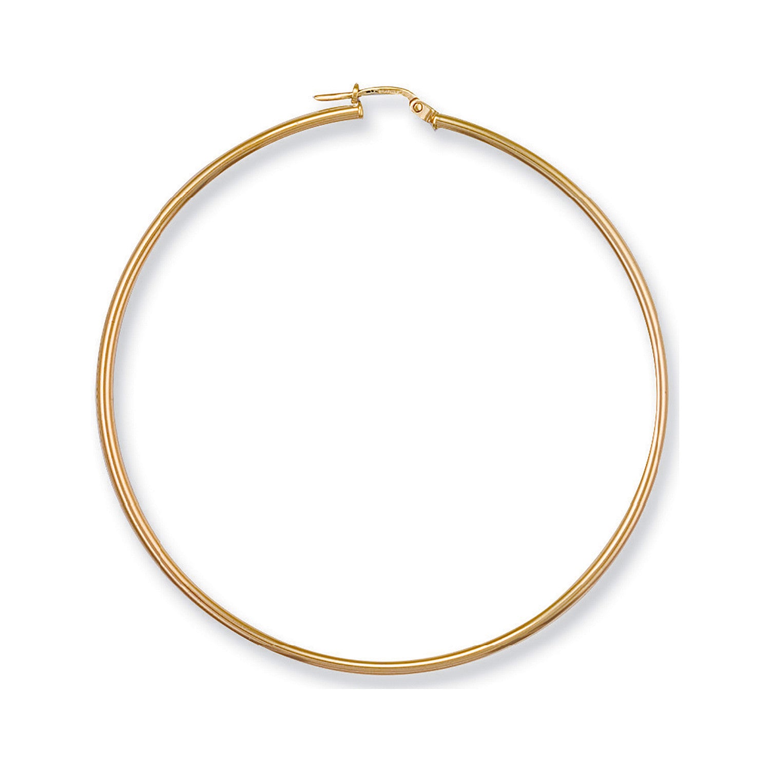 Y/G 60mm Round Tube Hoop Earrings