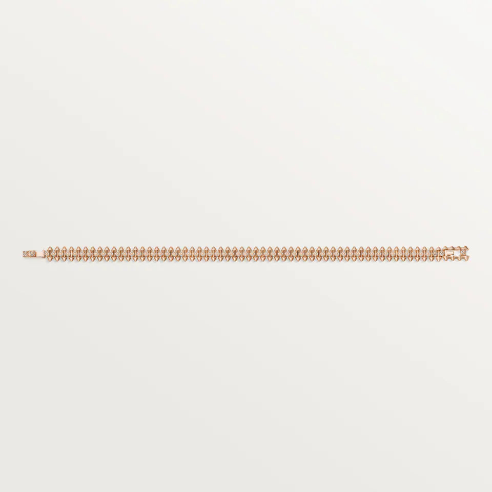 Cartier Clash de Cartier Bracelet Flexible Small Model Paved Diamonds 18K Rose Gold