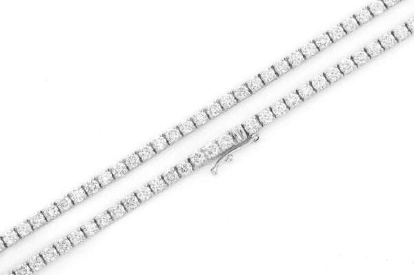 Erkals Jewellers 5pt Prong Set Diamond Tennis Necklace 18K Gold 11.00ctw