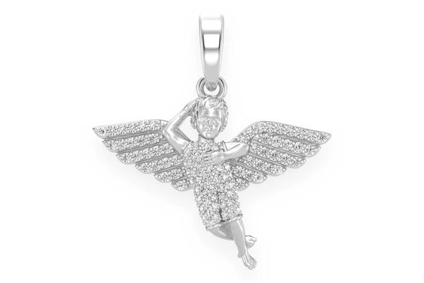 Erkals Jewellers Infinity Angel Pendant 18K Gold Diamond 0.33ctw