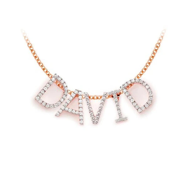 Erkals Jewellers Letters & Numbers Pendant 18K Gold Diamond 0.10ctw