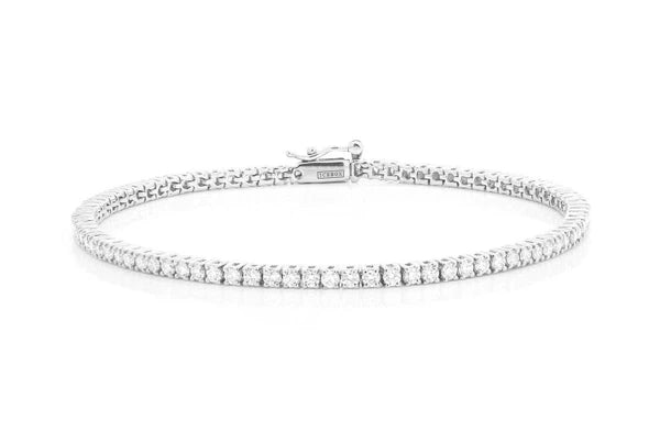 Erkals Jewellers 2pt Prong Set Diamond Tennis Bracelet 18K Gold 2.00ctw