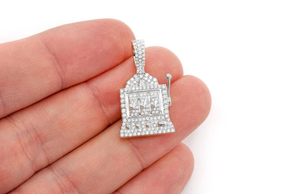 Erkals Jewellers Casino Slot Machine Pendant 18K Gold Diamond 0.66ctw