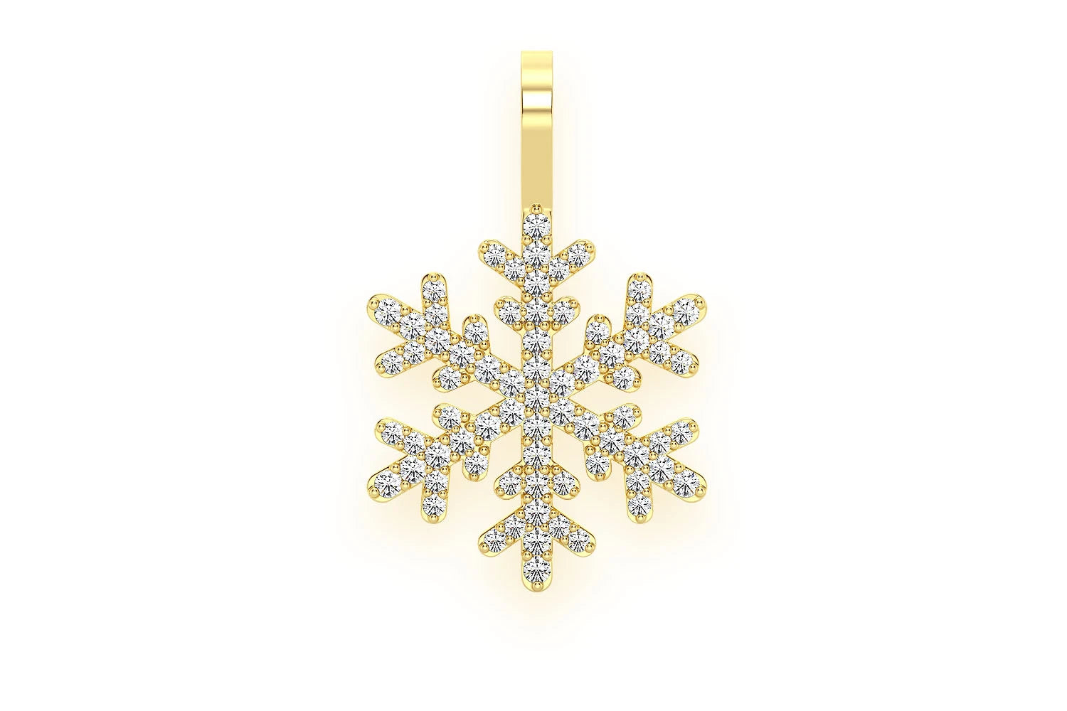 Erkals Jewellers Snowflake Pendant 18K Gold Diamond 0.40ctw