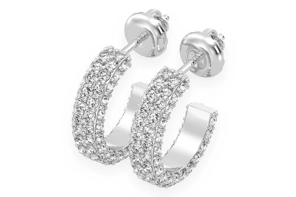 Erkals Jewellers Open Hoop Diamond Earrings 18K Gold 0.60ctw