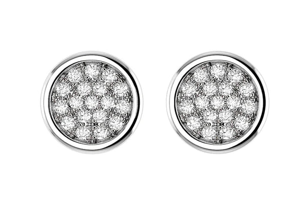Erkals Jewellers Bezel Set Cluster Stud Earrings 18K Gold 0.05ctw