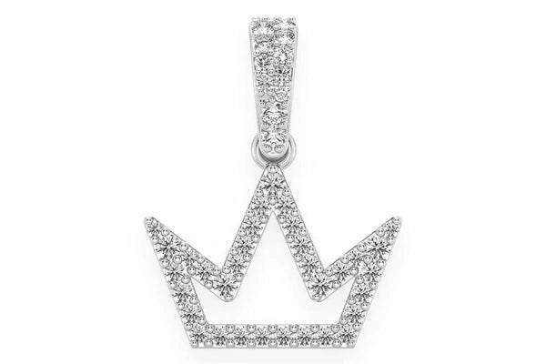 Erkals Jewellers Open Silhouette Crown Pendant 18K Gold Diamond 0.25ctw