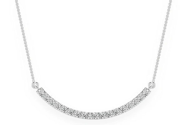 Erkals Jewellers Curved Bar Pendant 18K Gold Diamond 0.15ctw
