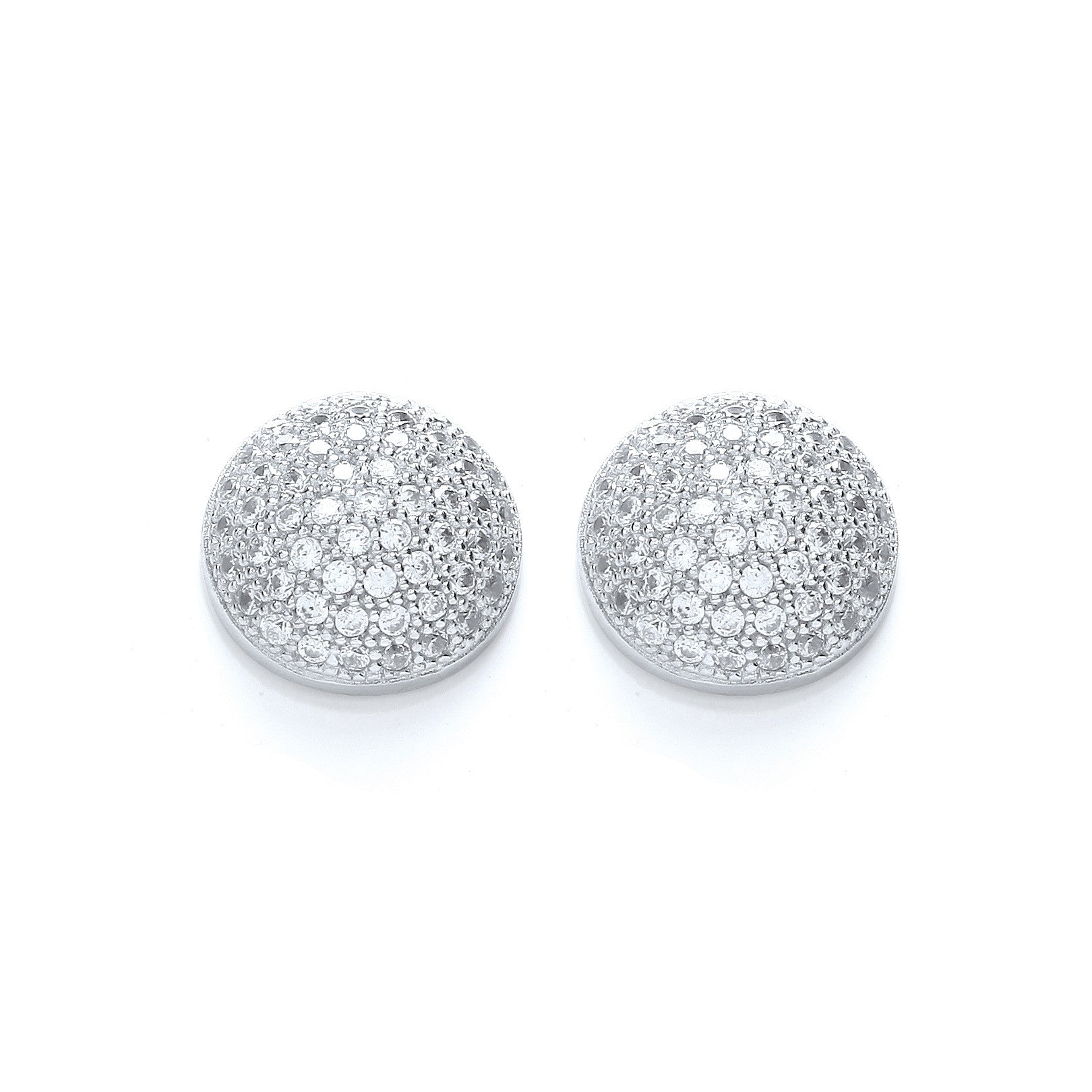 Micro Pave' Round Half Ball Stud