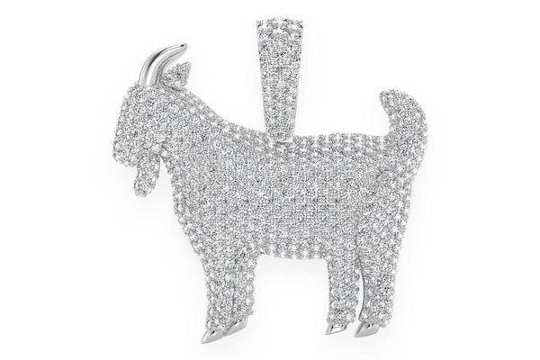 Erkals Jewellers Goat Pendant 18K Gold Diamond 3.75ctw