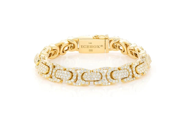 Erkals Jewellers Byzantine Link Diamond Bracelet 18K Gold 10.00ctw