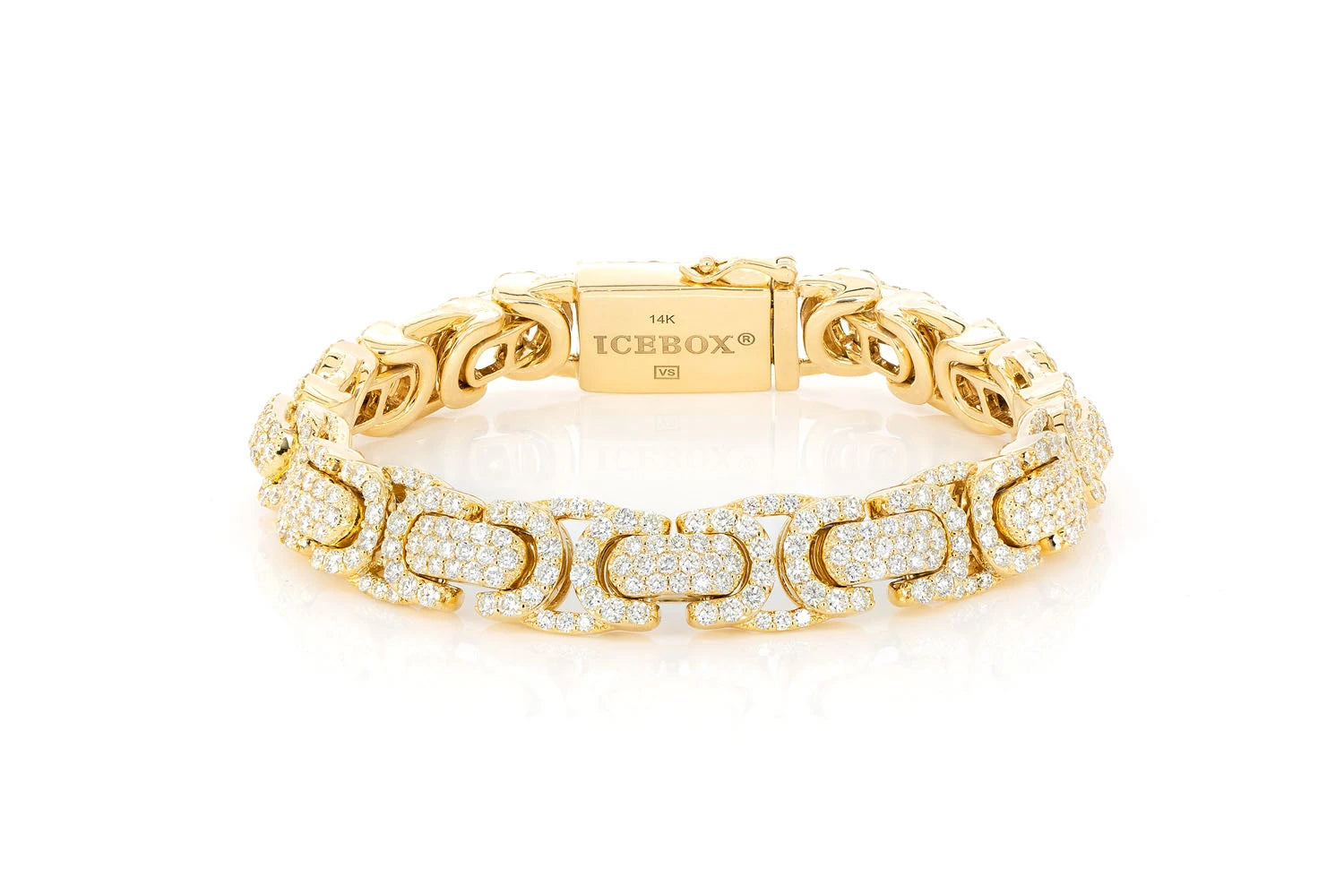 Erkals Jewellers Byzantine Link Diamond Bracelet 18K Gold 10.00ctw