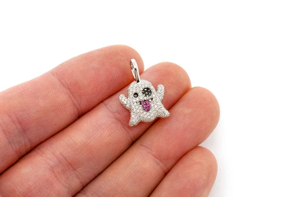 Erkals Jewellers Ghost Emoji Diamond Pendant 18K Gold 0.50ctw