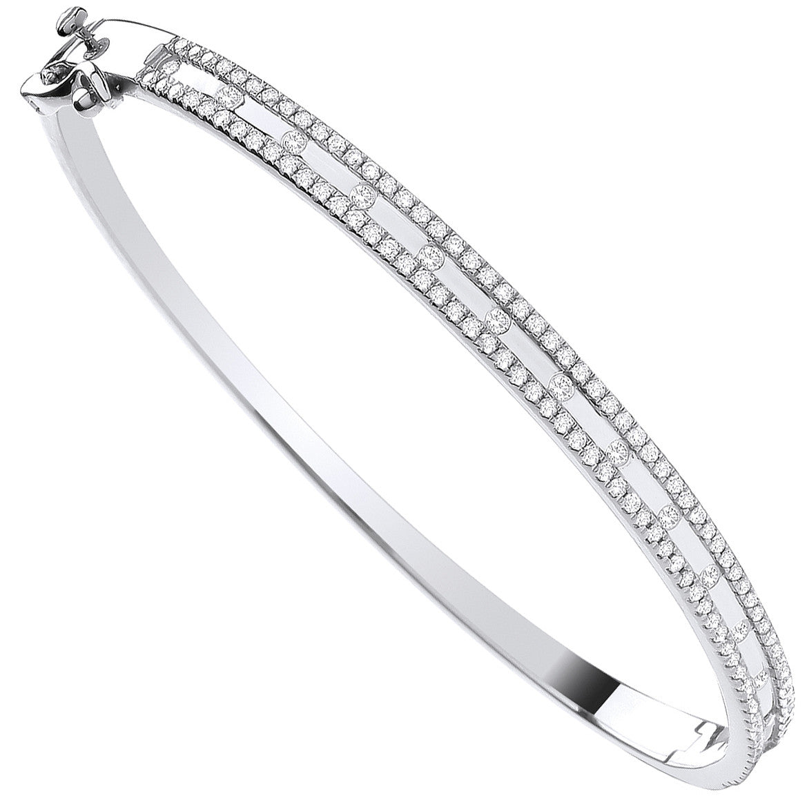 9ct White Gold 1.00ctw Bangle