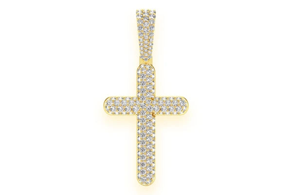 Erkals Jewellers Bubbly Cross Pendant 18K Gold Diamond 1.10ctw