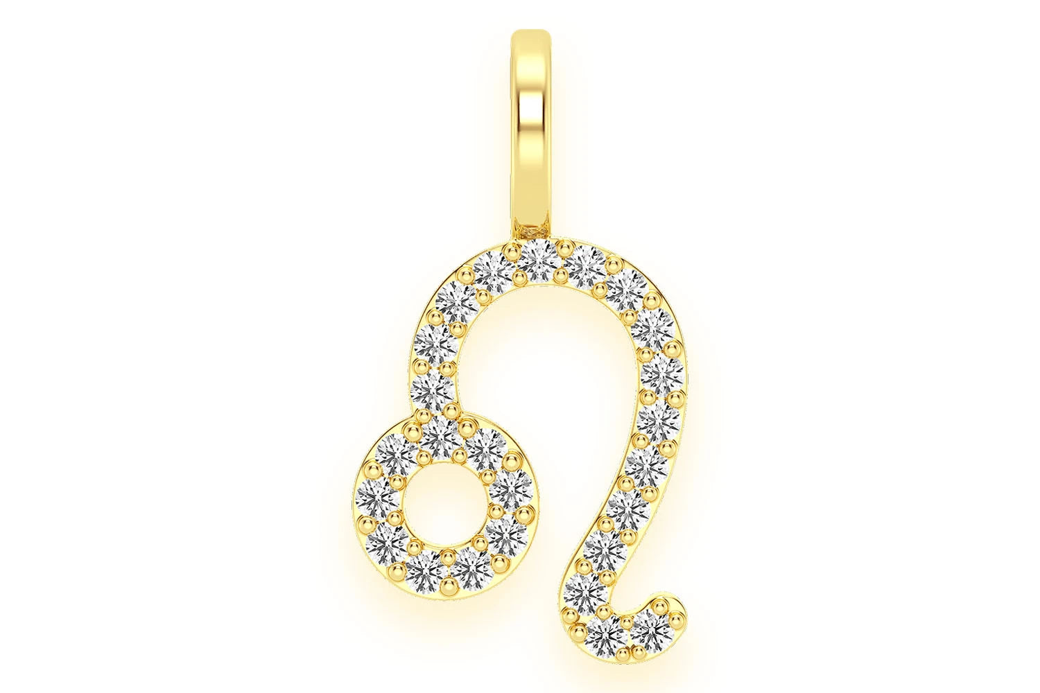 Erkals Jewellers Leo Zodiac Pendant 18K Gold Diamond 0.10ctw