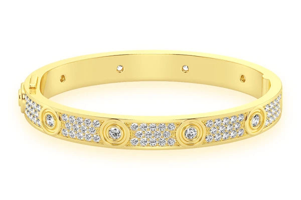 Erkals Jewellers Full Diamond Eternity Diamond Bangle 18K Solid Gold 6.05ctw