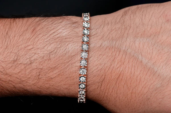 Erkals Jewellers 12pt Miracle Set Diamond Tennis Bracelet 18K Gold 4.15ctw