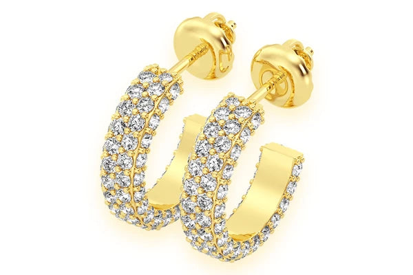 Erkals Jewellers Open Hoop Diamond Earrings 18K Gold 0.60ctw