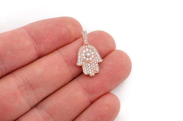 Erkals Jewellers Hamsa Pendant 18K Gold Diamond 0.45ctw