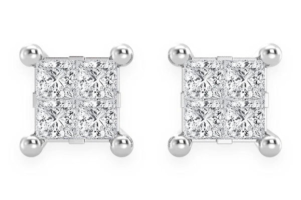 Erkals Jewellers Quad Stud Earrings 18K Gold 0.25ctw
