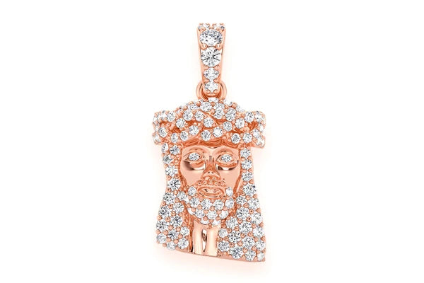 Erkals Jewellers Jesus Pendant 18K Gold Diamond 0.33ctw