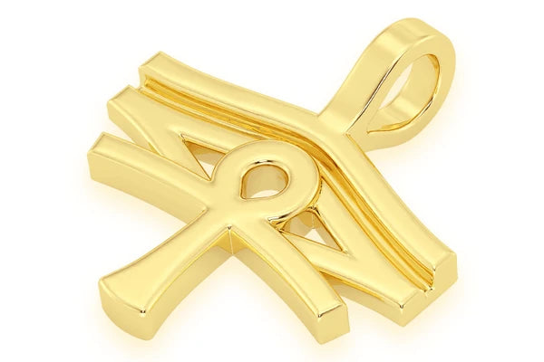Erkals Jewellers Solid Eye Of Ra Ankh Pendant 18K Gold