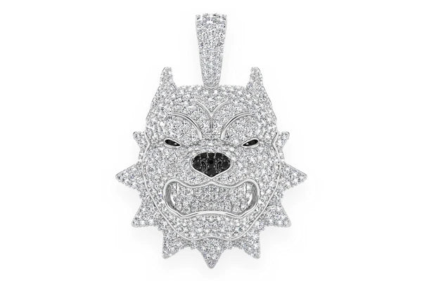 Erkals Jewellers Spike Pitbull Pendant 18K Gold Diamond 3.00ctw