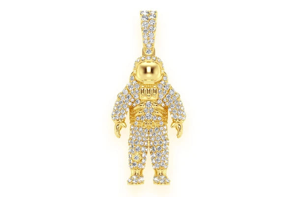 Erkals Jewellers Space Astronaut Pendant 18K Gold Diamond 1.00ctw