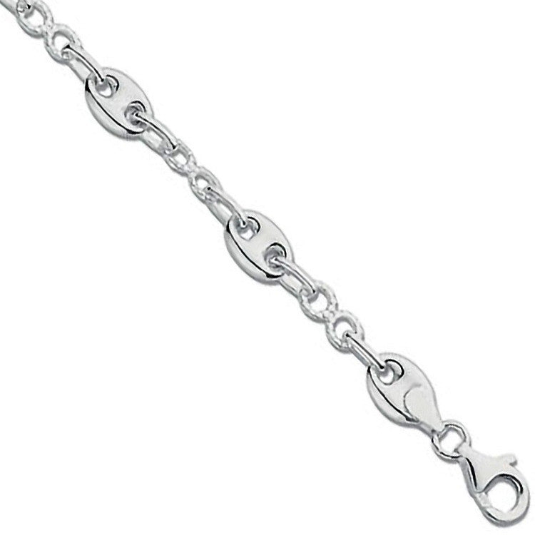 Silver Fancy Peanut Bracelet